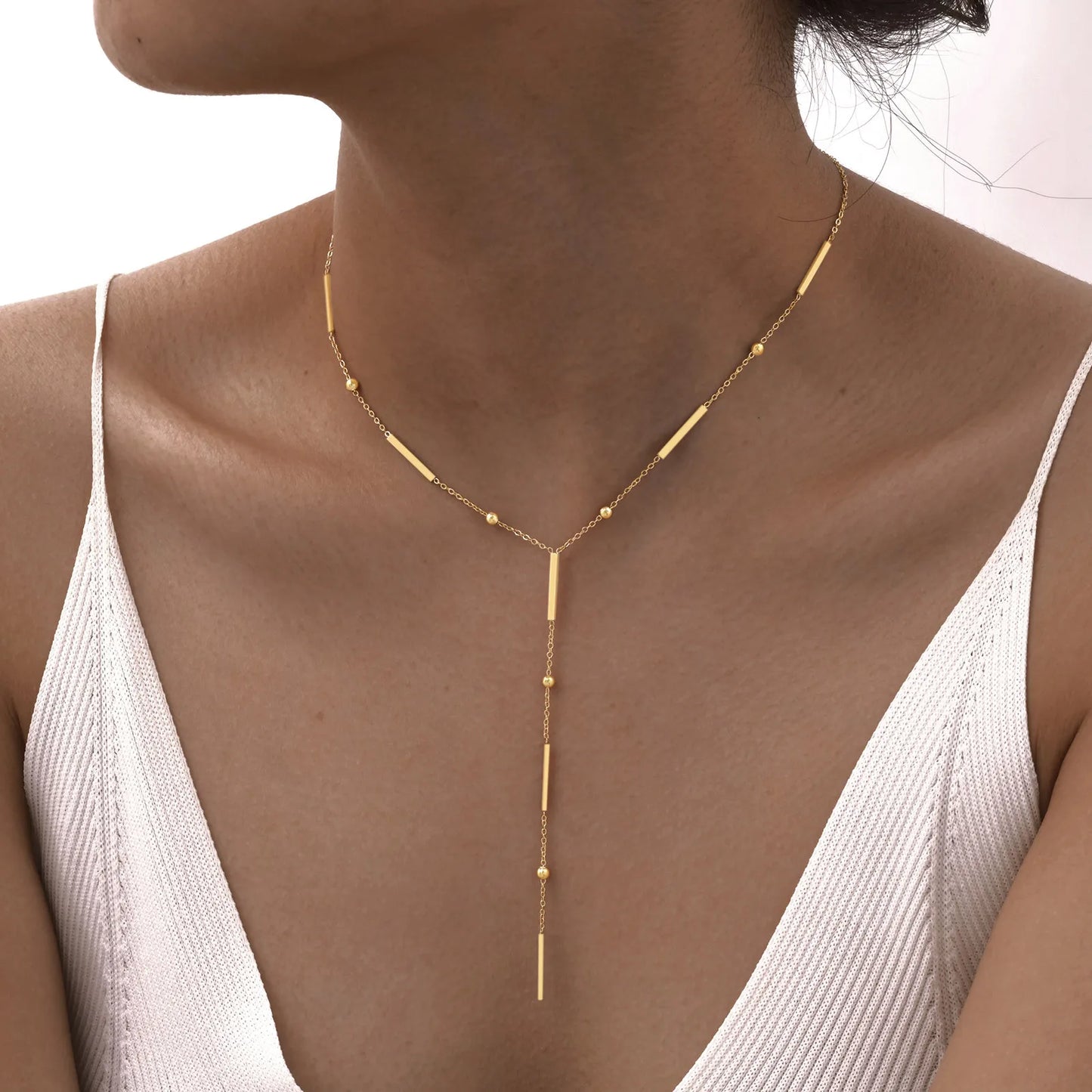 Collier Élégance Lariat d’Or