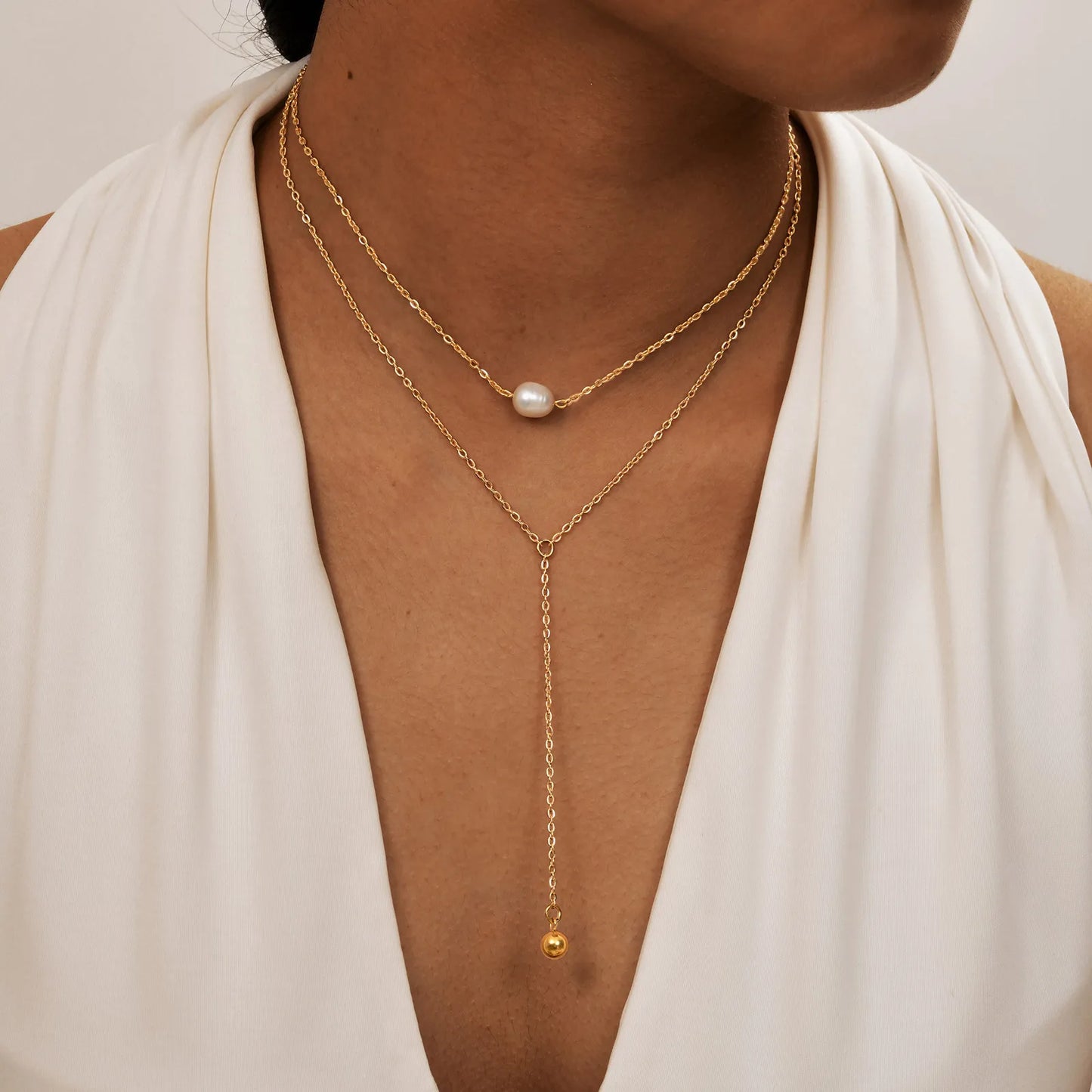 Collier Élégance Lariat d’Or
