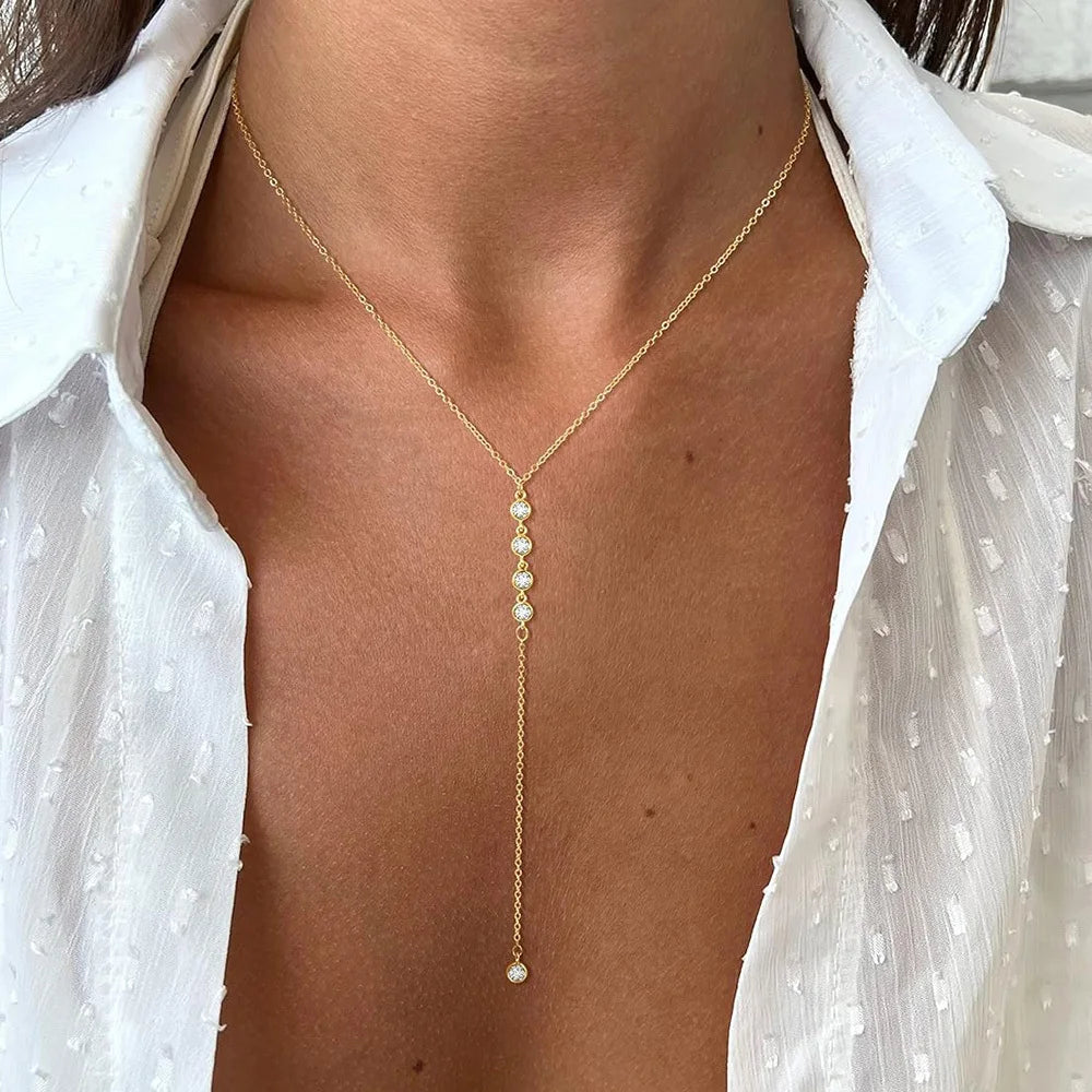 Collier Élégance Lariat d’Or